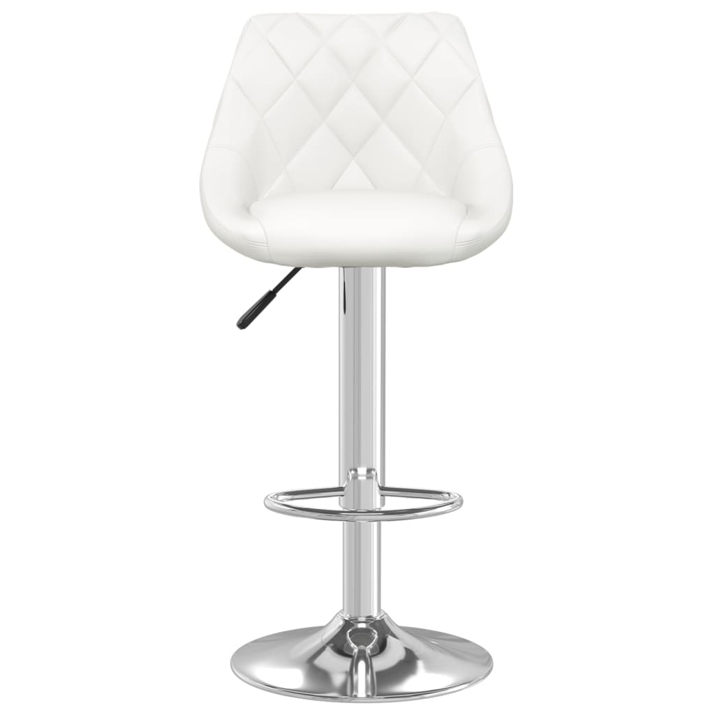 Tabourets de bar lot de 2 blanc similicuir - XIOS