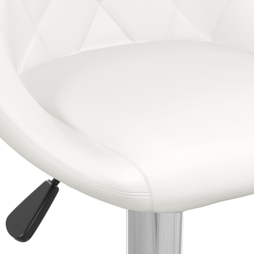 Tabourets de bar lot de 2 blanc similicuir - XIOS