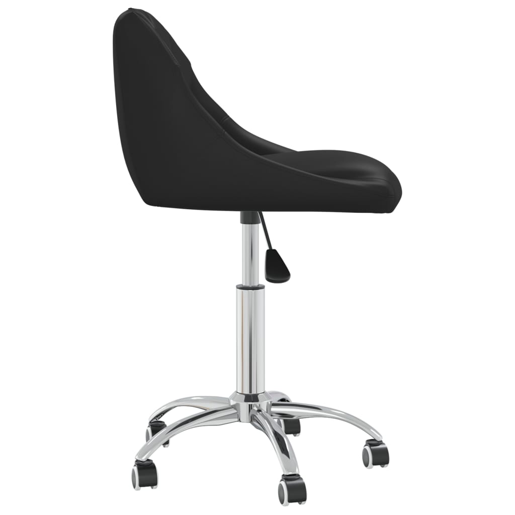 Chaise de bureau pivotante Noir Similicuir