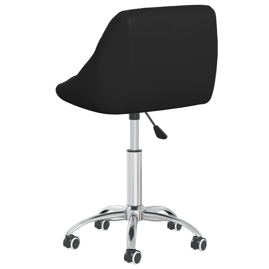 Chaise de bureau pivotante Noir Similicuir