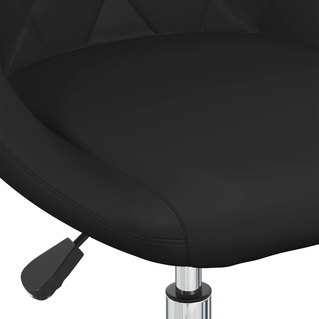 Chaise de bureau pivotante Noir Similicuir