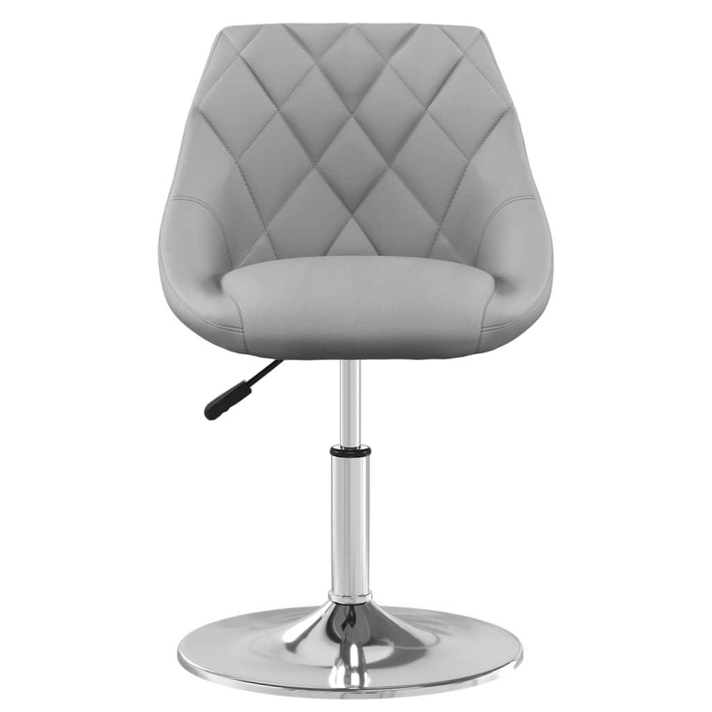Chaises pivotantes à manger lot de 2 Gris clair Velours - XIOS