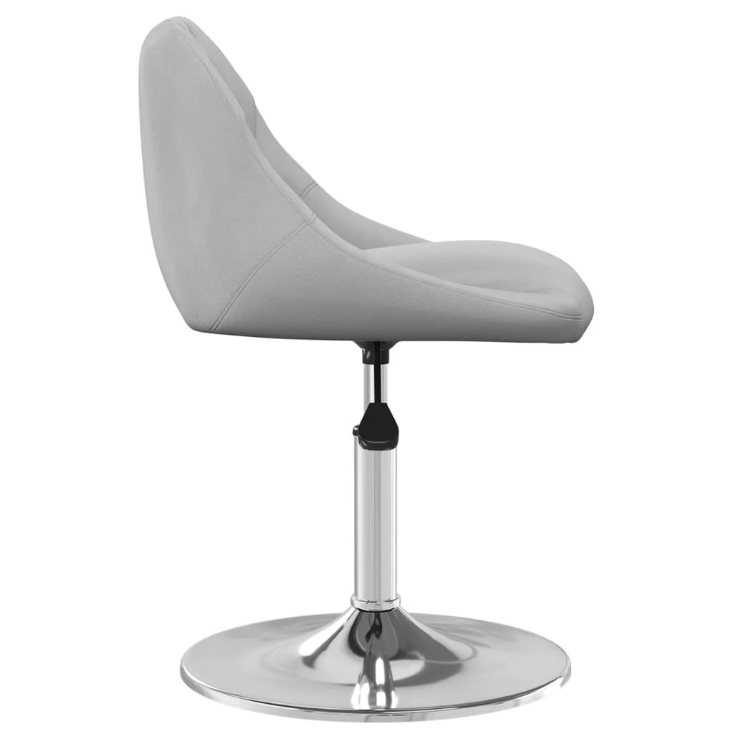 Chaises pivotantes à manger lot de 2 Gris clair Velours - XIOS