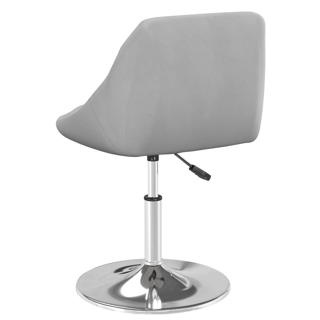Chaises pivotantes à manger lot de 2 Gris clair Velours - XIOS