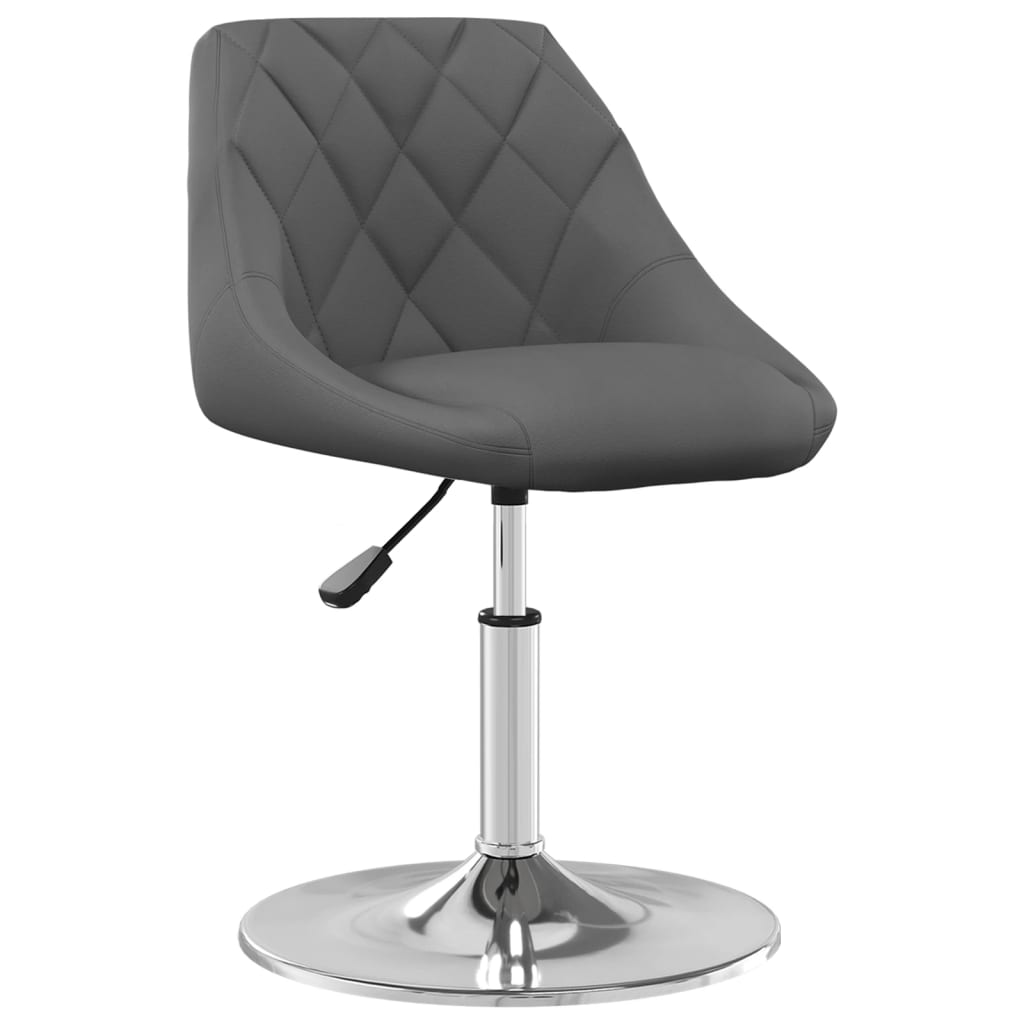 Chaises pivotantes à manger lot de 2 Gris foncé Velours - XIOS