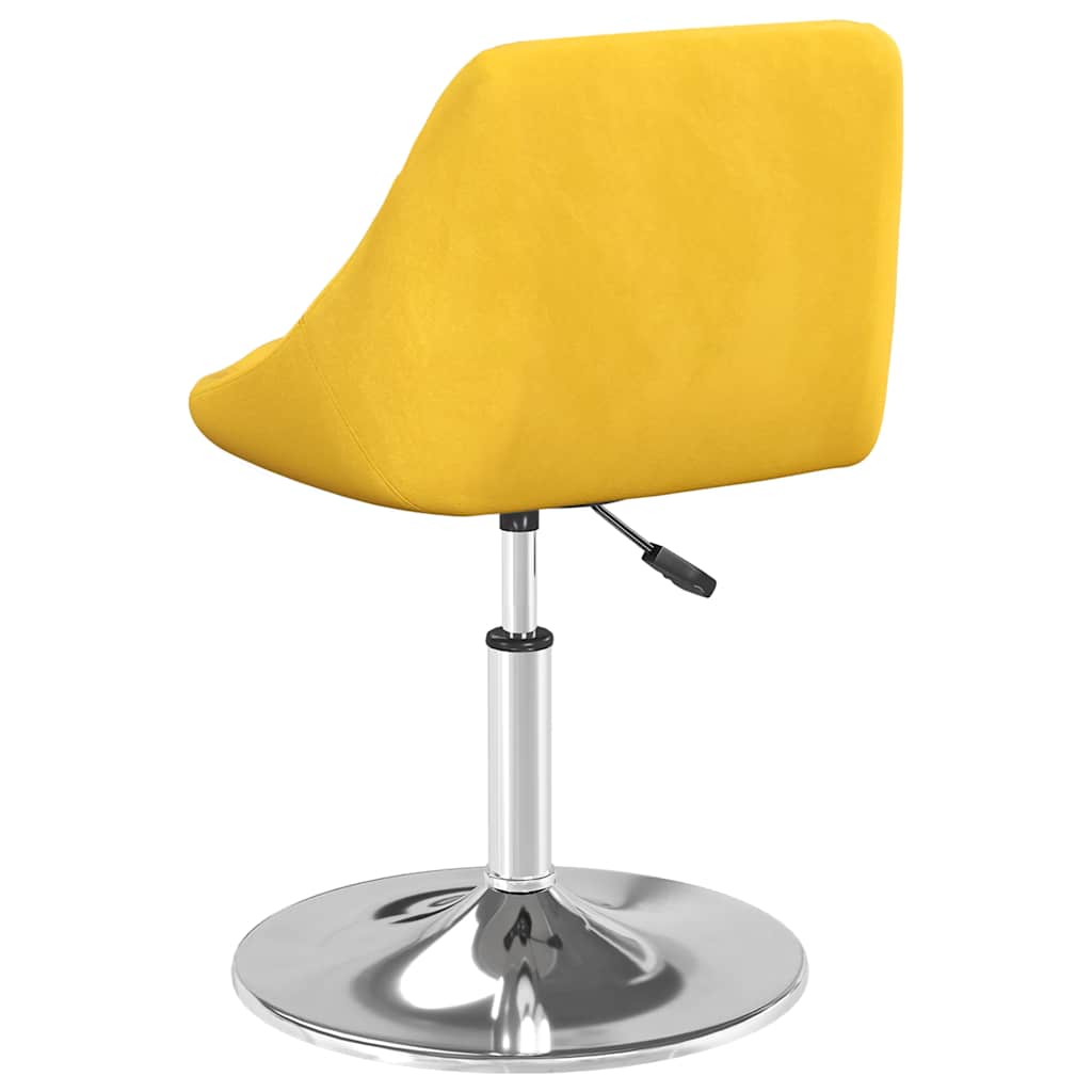 Chaises à manger pivotantes lot de 2 jaune moutarde velours - XIOS