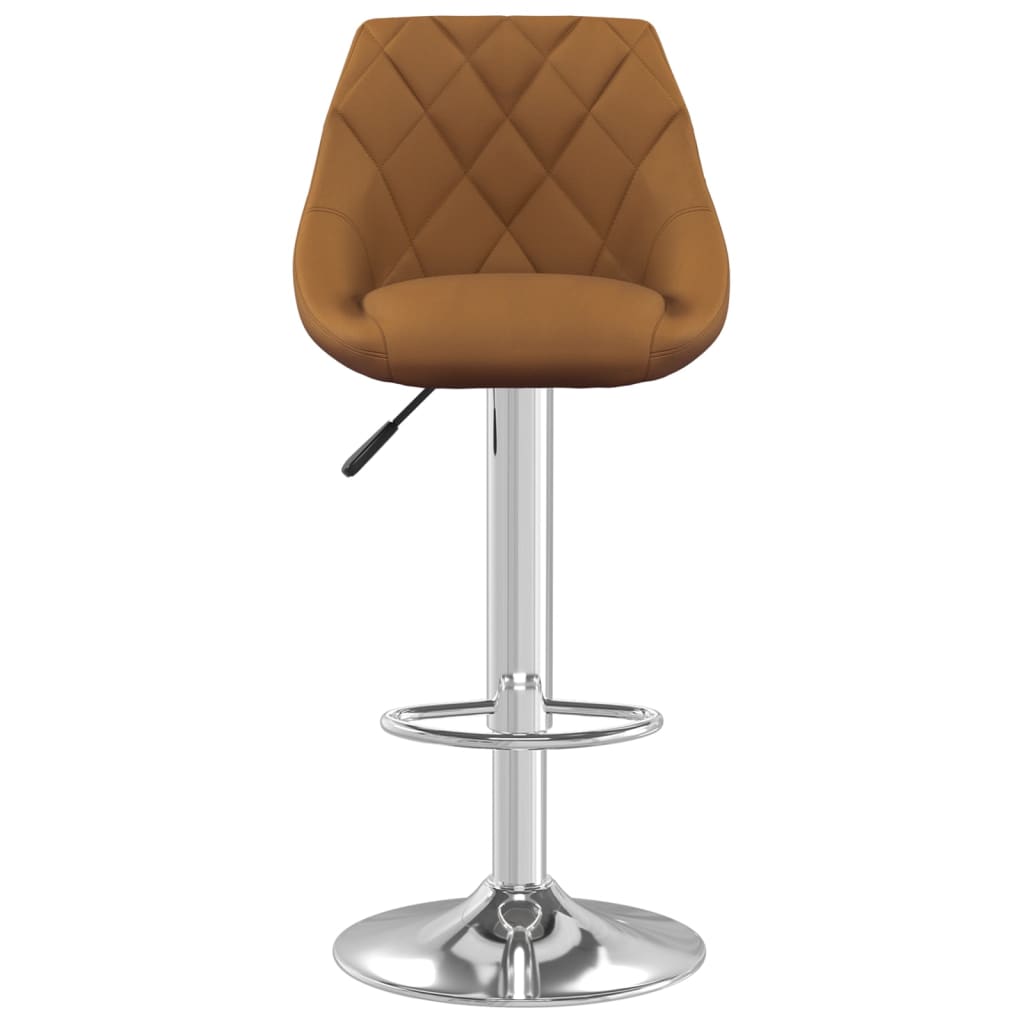 Tabouret de bar Marron Velours - XIOS