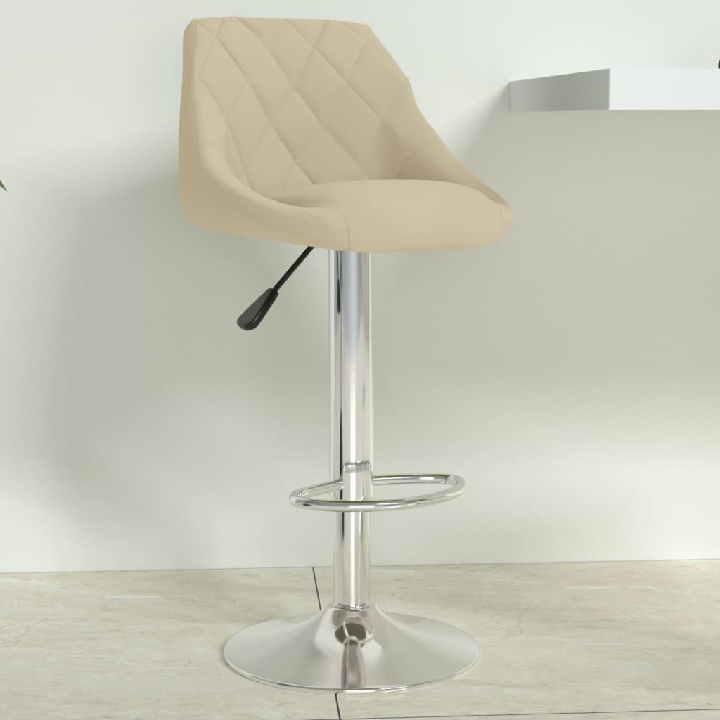Tabouret de bar Crème Velours Tabourets de bar vidaXL