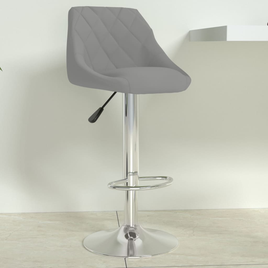 Tabouret de bar Gris clair Velours - XIOS