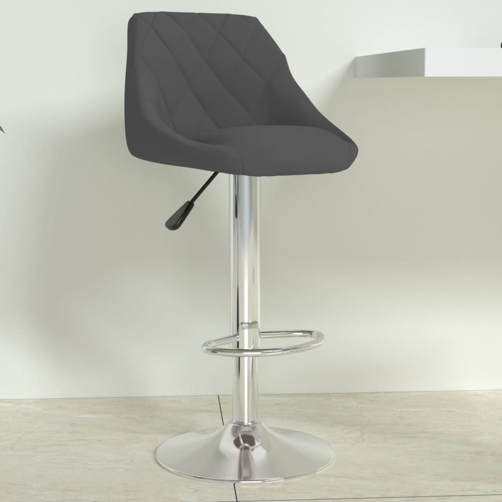 Tabouret de bar Gris foncé Velours - XIOS