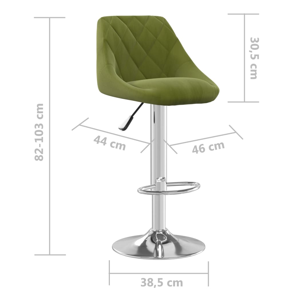 Tabouret de bar Vert clair Velours - XIOS