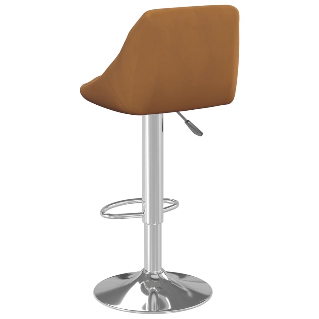 Tabourets de bar lot de 2 marron velours - XIOS