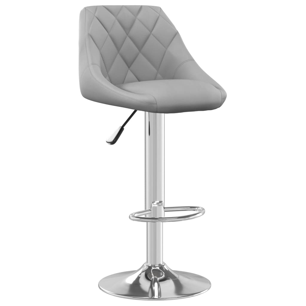 Tabourets de bar lot de 2 gris clair velours - XIOS