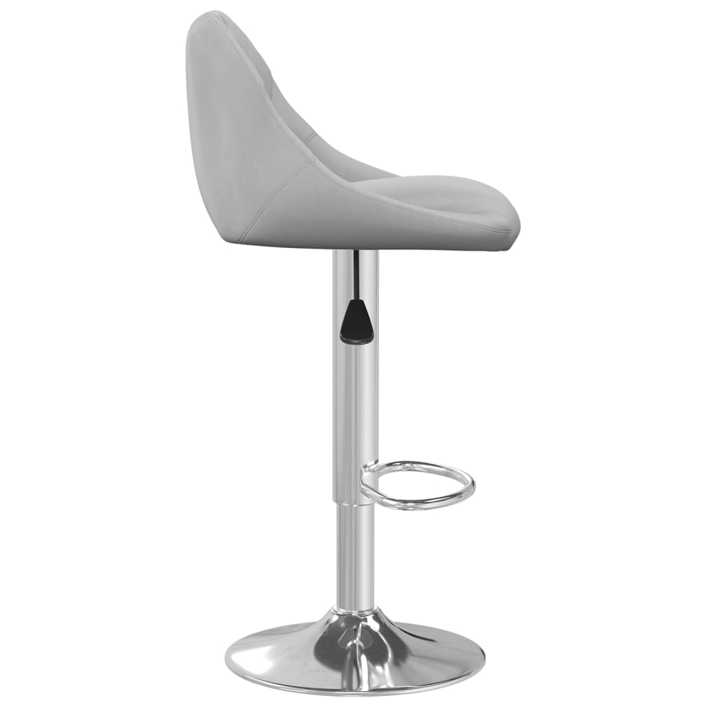 Tabourets de bar lot de 2 gris clair velours - XIOS