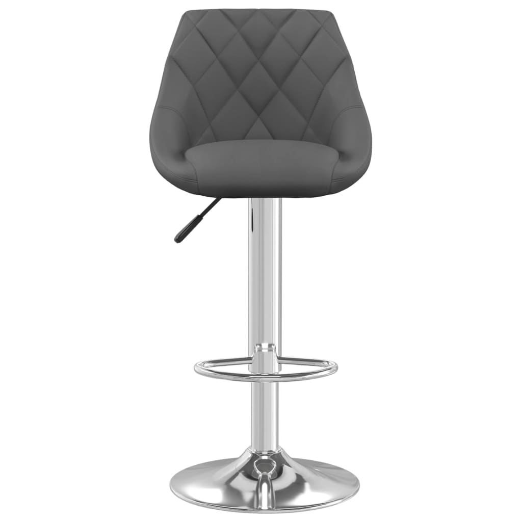 Tabourets de bar lot de 2 gris foncé velours - XIOS