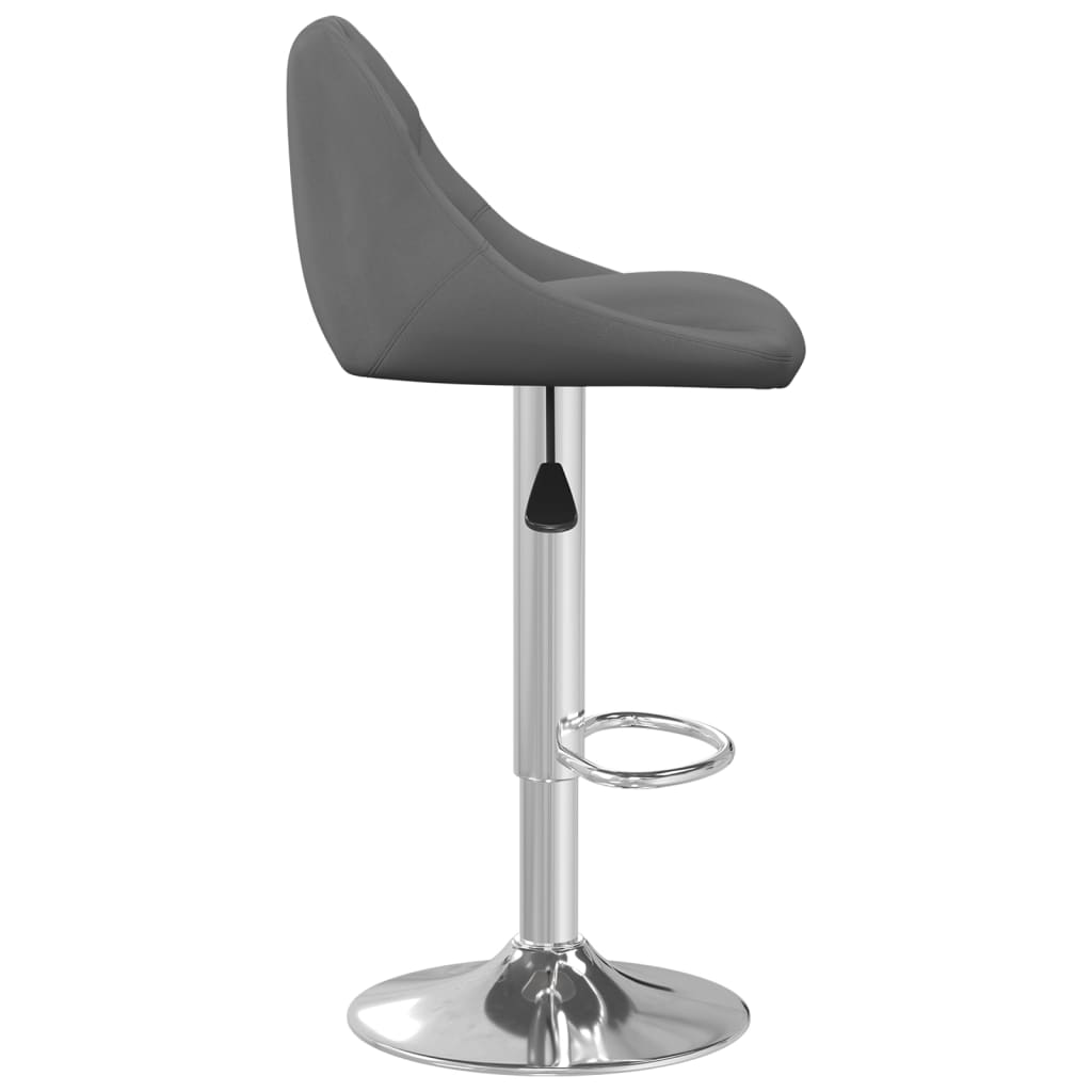 Tabourets de bar lot de 2 gris foncé velours - XIOS
