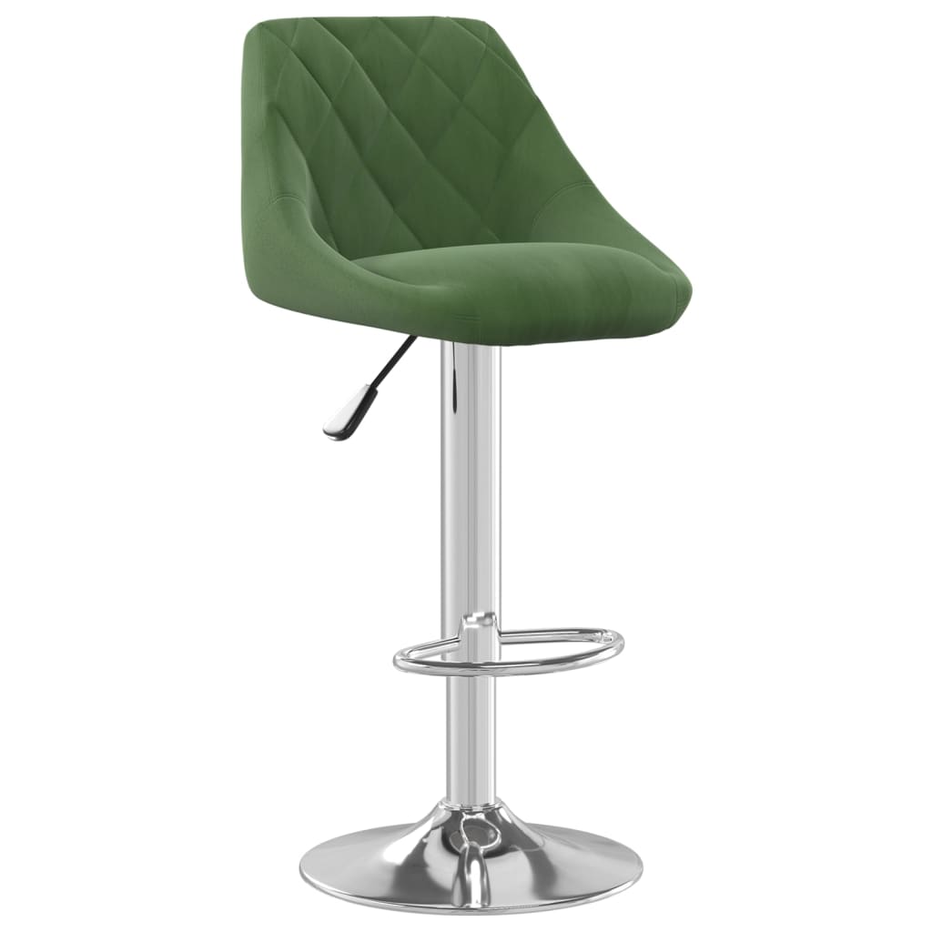 Tabourets de bar lot de 2 vert foncé velours - XIOS