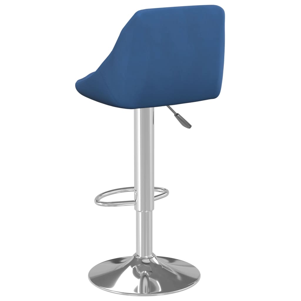 Tabourets de bar lot de 2 bleu velours - XIOS