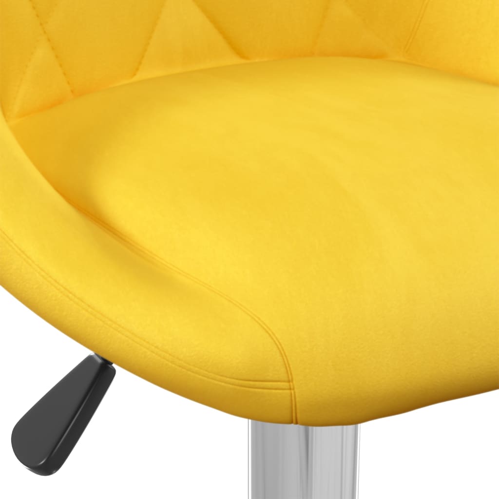 Tabourets de bar lot de 2 jaune moutarde velours - XIOS