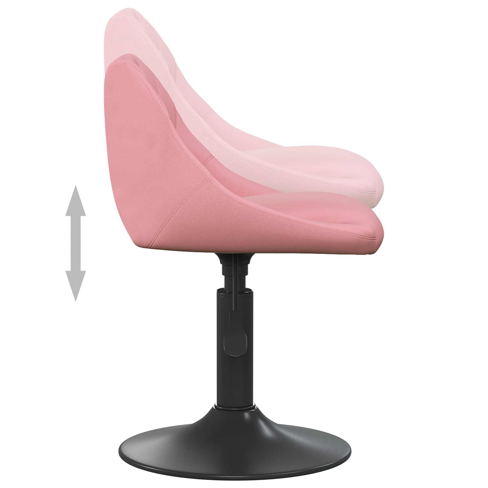 Tabouret de bar Rose 46 x 44 x (62.5-77.5) cm Faux cuir - XIOS