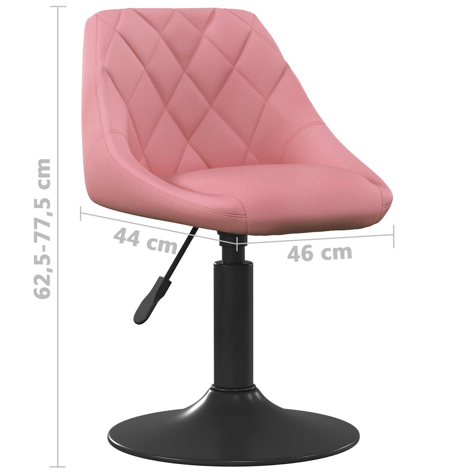 Tabouret de bar Rose 46 x 44 x (62.5-77.5) cm Faux cuir - XIOS