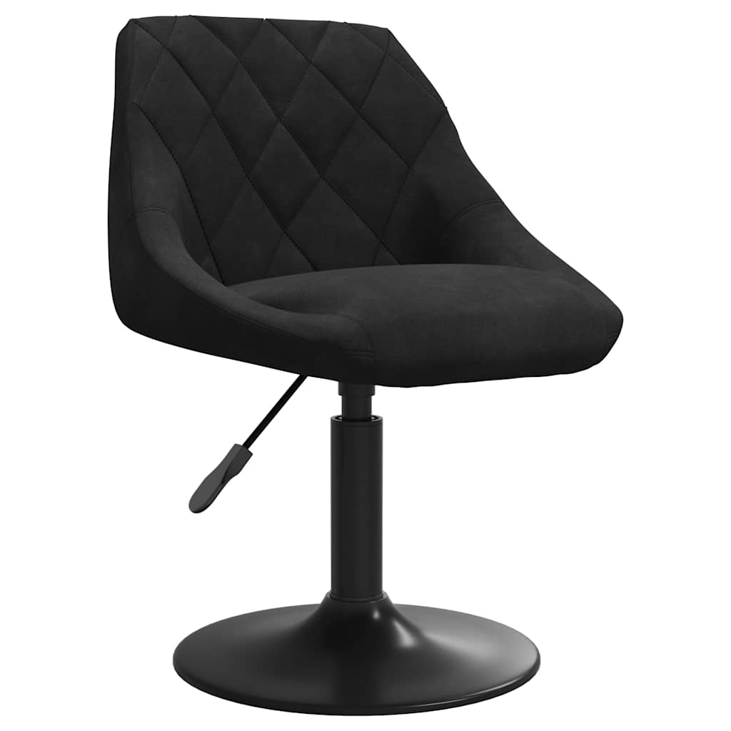 Chaises pivotantes à manger lot de 2 Noir Velours - XIOS