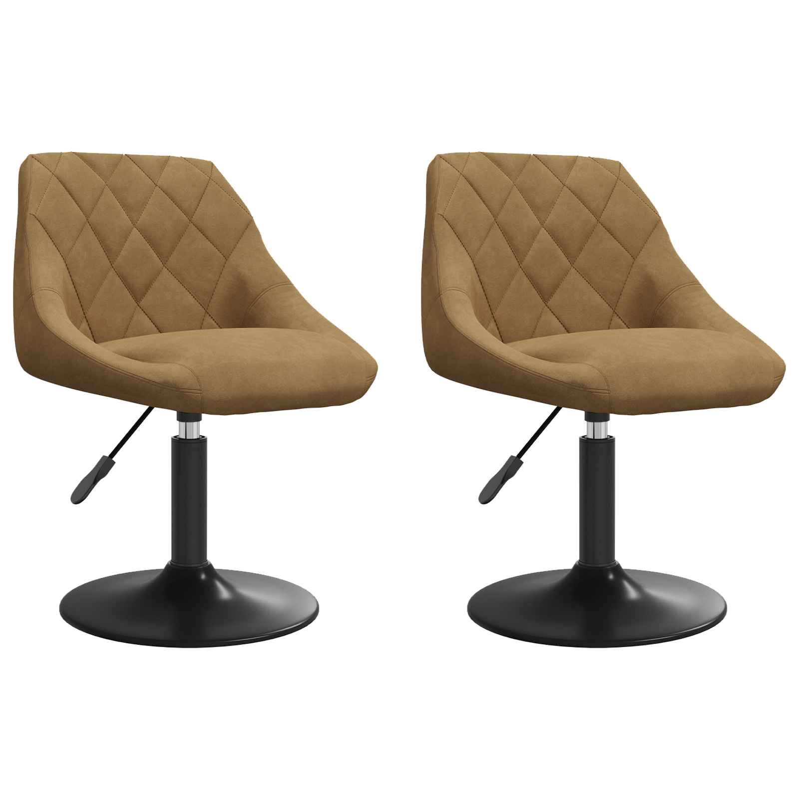 Chaises de salle à manger pivotantes 2 pc Faux cuir Marron - XIOS
