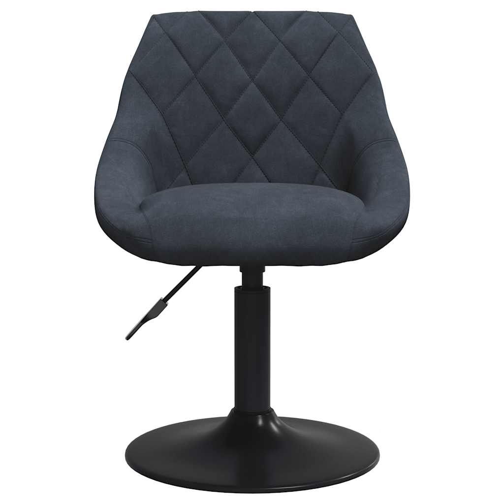 Chaises pivotantes à dîner lot de 2 Gris foncé Velours - XIOS