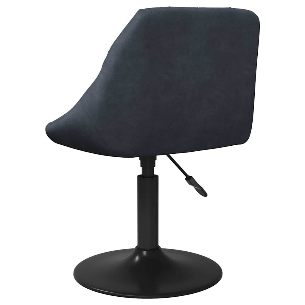Chaises pivotantes à dîner lot de 2 Gris foncé Velours - XIOS