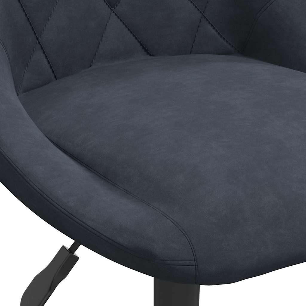Chaises pivotantes à dîner lot de 2 Gris foncé Velours - XIOS