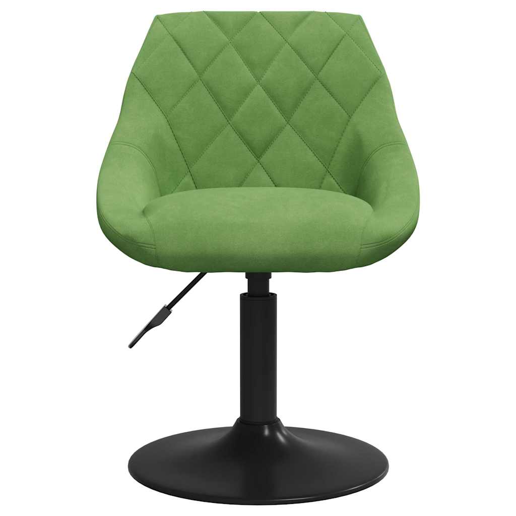 Chaises pivotantes à manger lot de 2 vert clair velours - XIOS