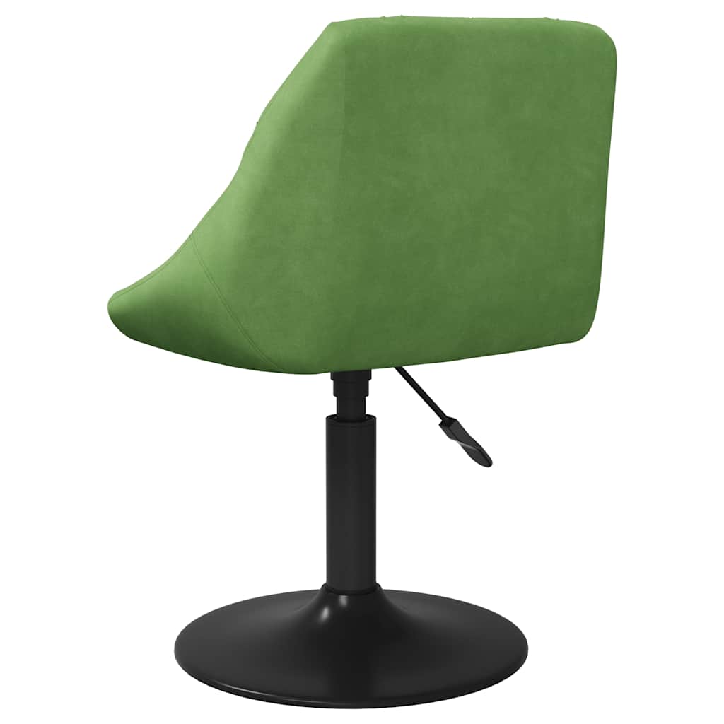 Chaises pivotantes à manger lot de 2 vert clair velours - XIOS