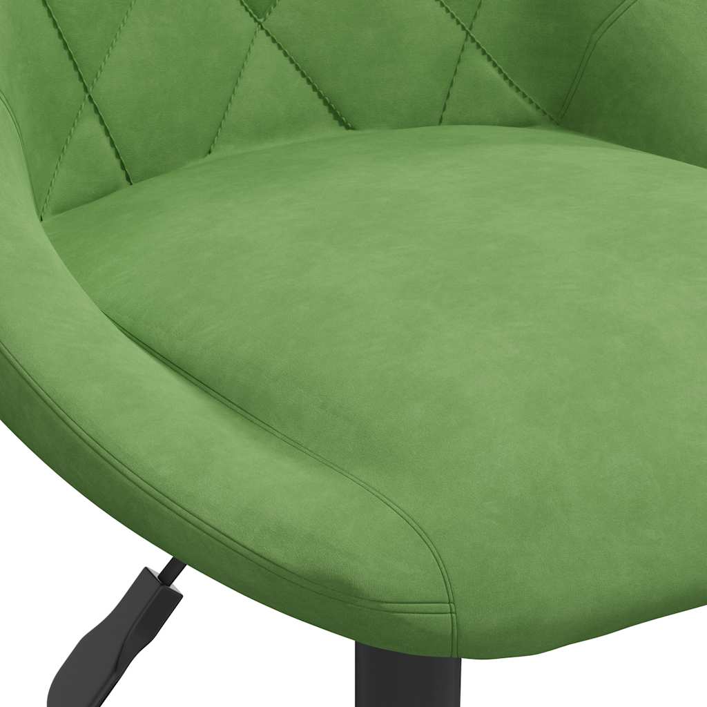 Chaises pivotantes à manger lot de 2 vert clair velours - XIOS