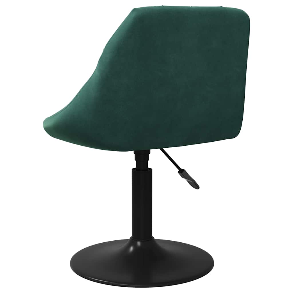 Chaises pivotantes à manger lot de 2 vert foncé velours - XIOS
