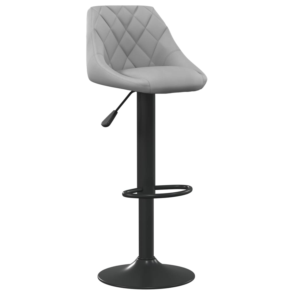 Tabouret de bar Gris clair Velours Tabourets de bar vidaXL