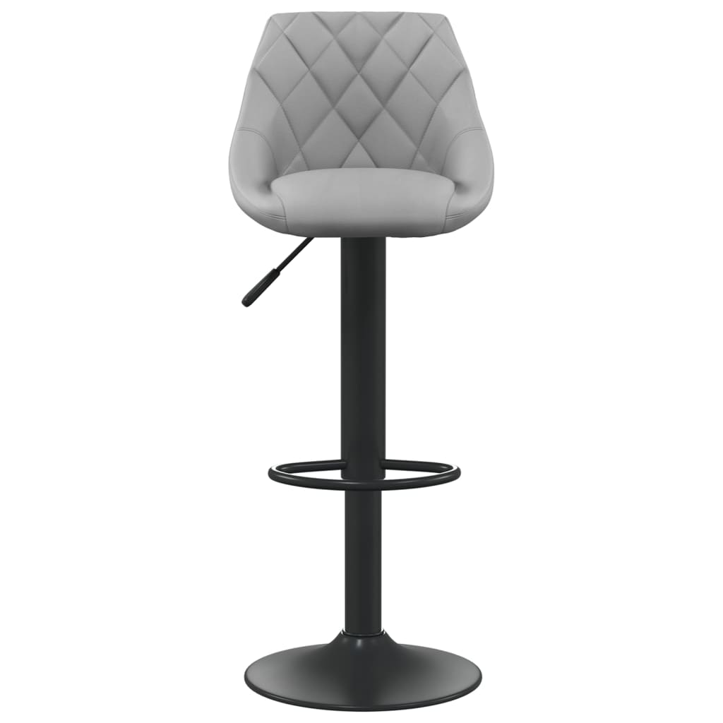 Tabouret de bar Gris clair Velours Tabourets de bar vidaXL