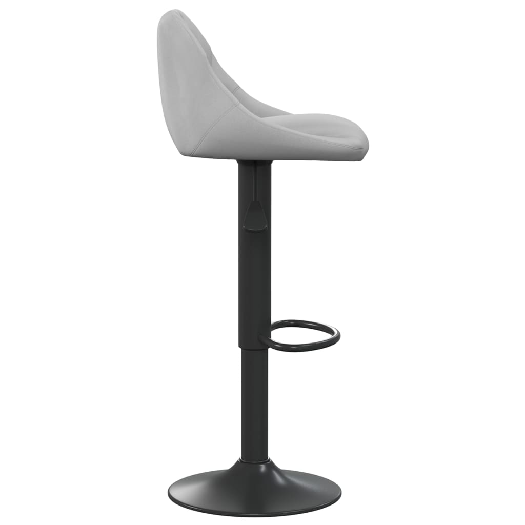 Tabouret de bar Gris clair Velours Tabourets de bar vidaXL