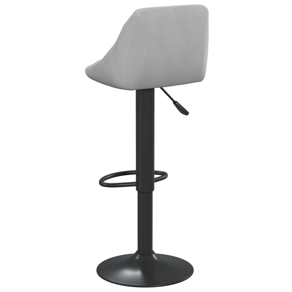 Tabouret de bar Gris clair Velours Tabourets de bar vidaXL