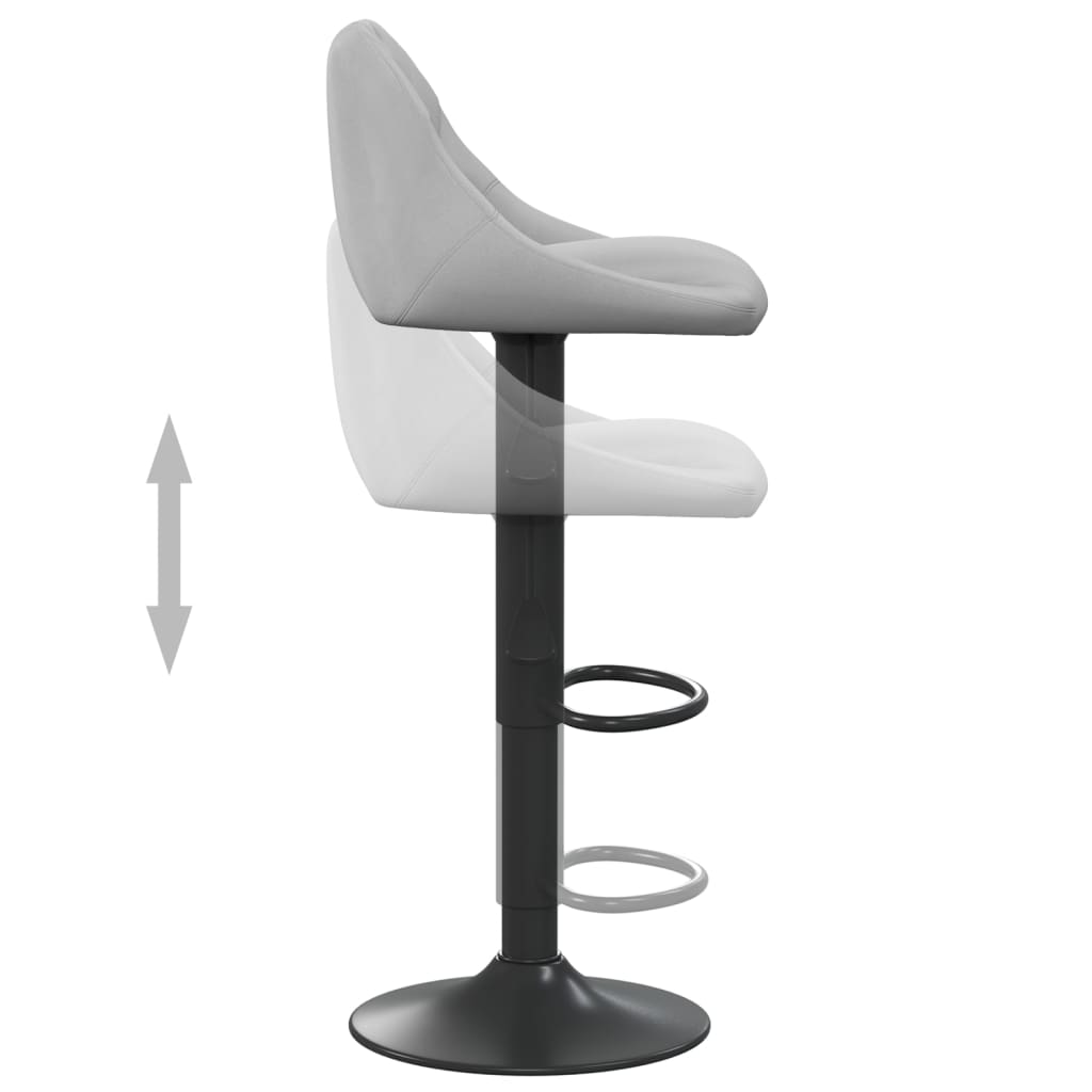 Tabouret de bar Gris clair Velours Tabourets de bar vidaXL