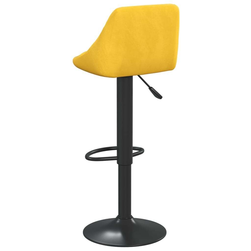 Tabouret de bar Jaune moutarde Velours - XIOS