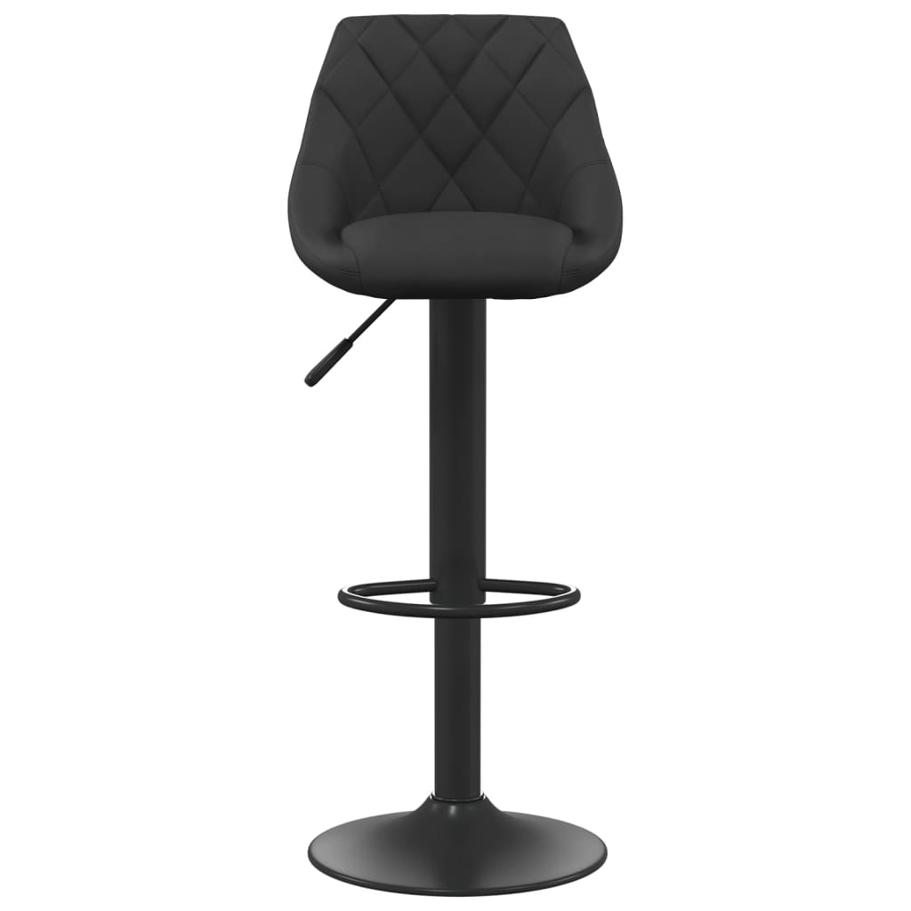 Tabourets de bar lot de 2 noir velours - XIOS