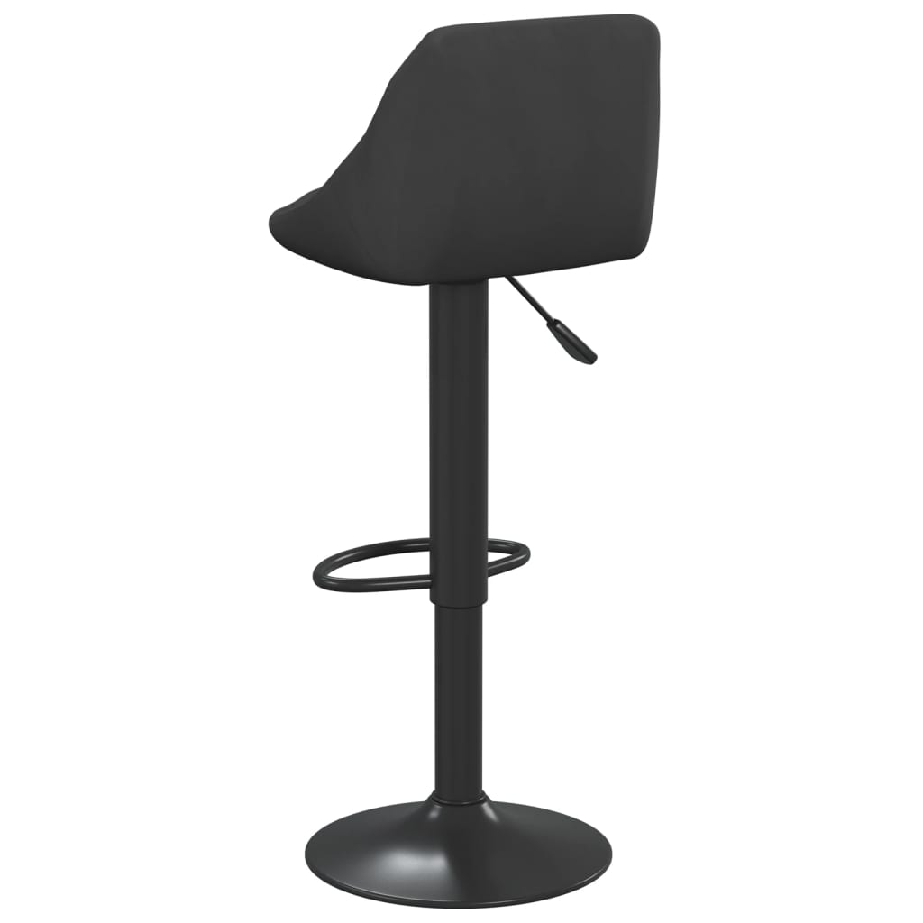 Tabourets de bar lot de 2 noir velours - XIOS