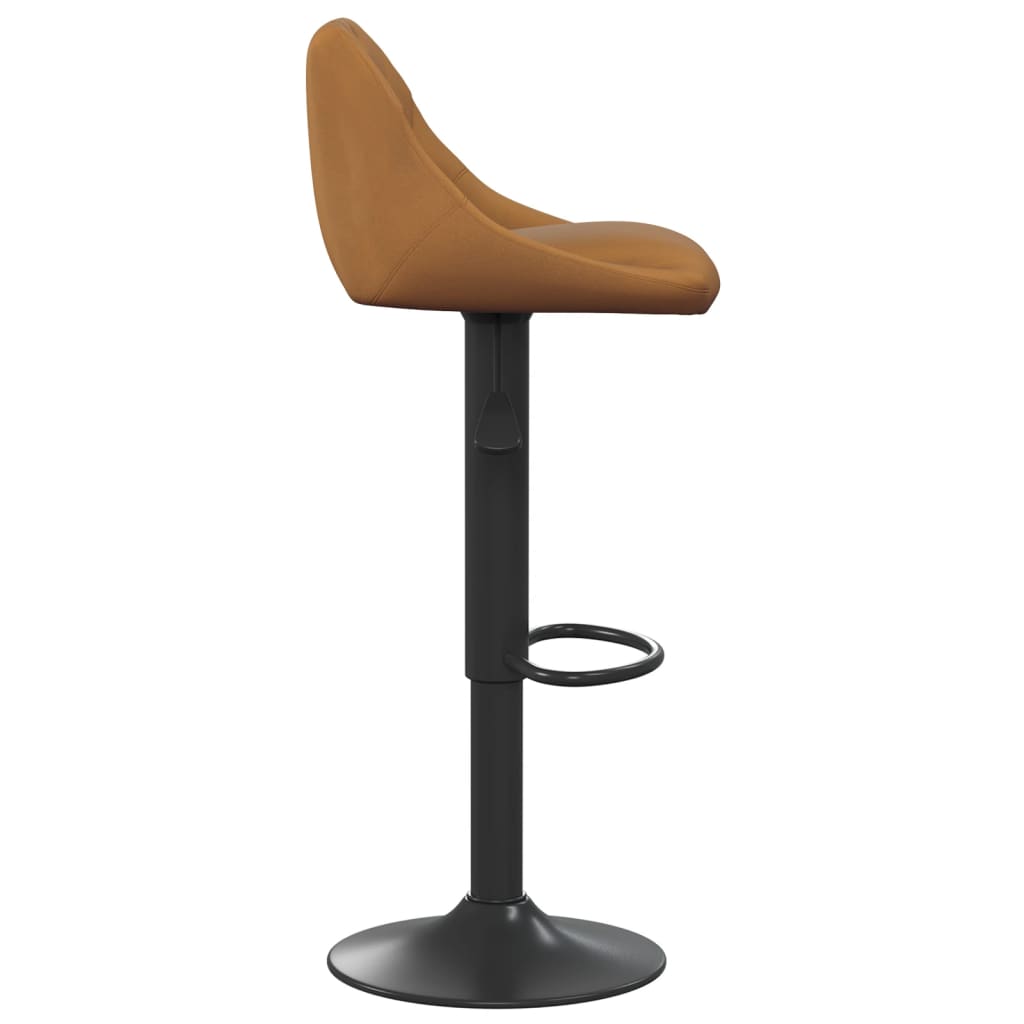 Tabourets de bar lot de 2 marron velours - XIOS