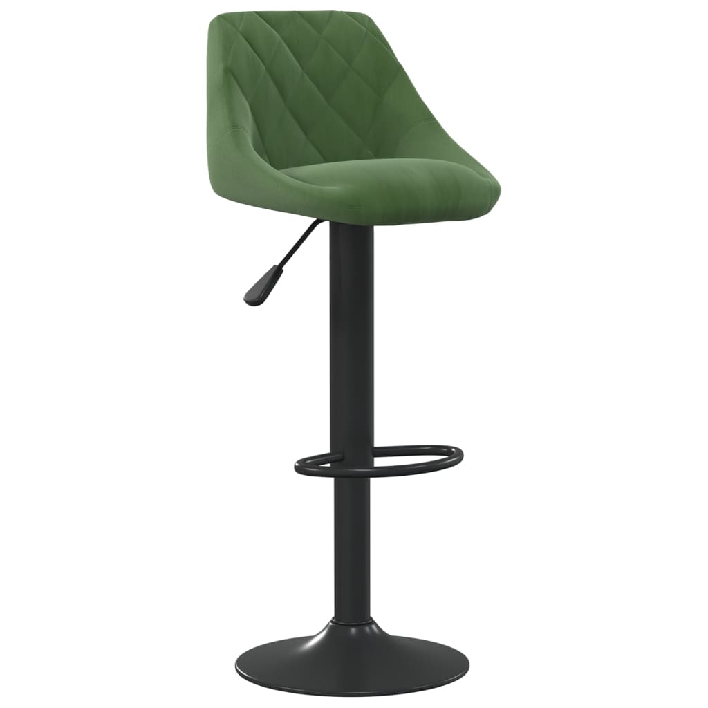 Tabourets de bar lot de 2 vert foncé velours - XIOS