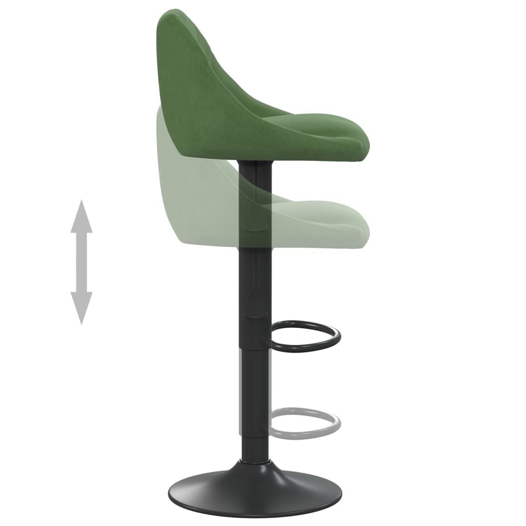 Tabourets de bar lot de 2 vert foncé velours - XIOS