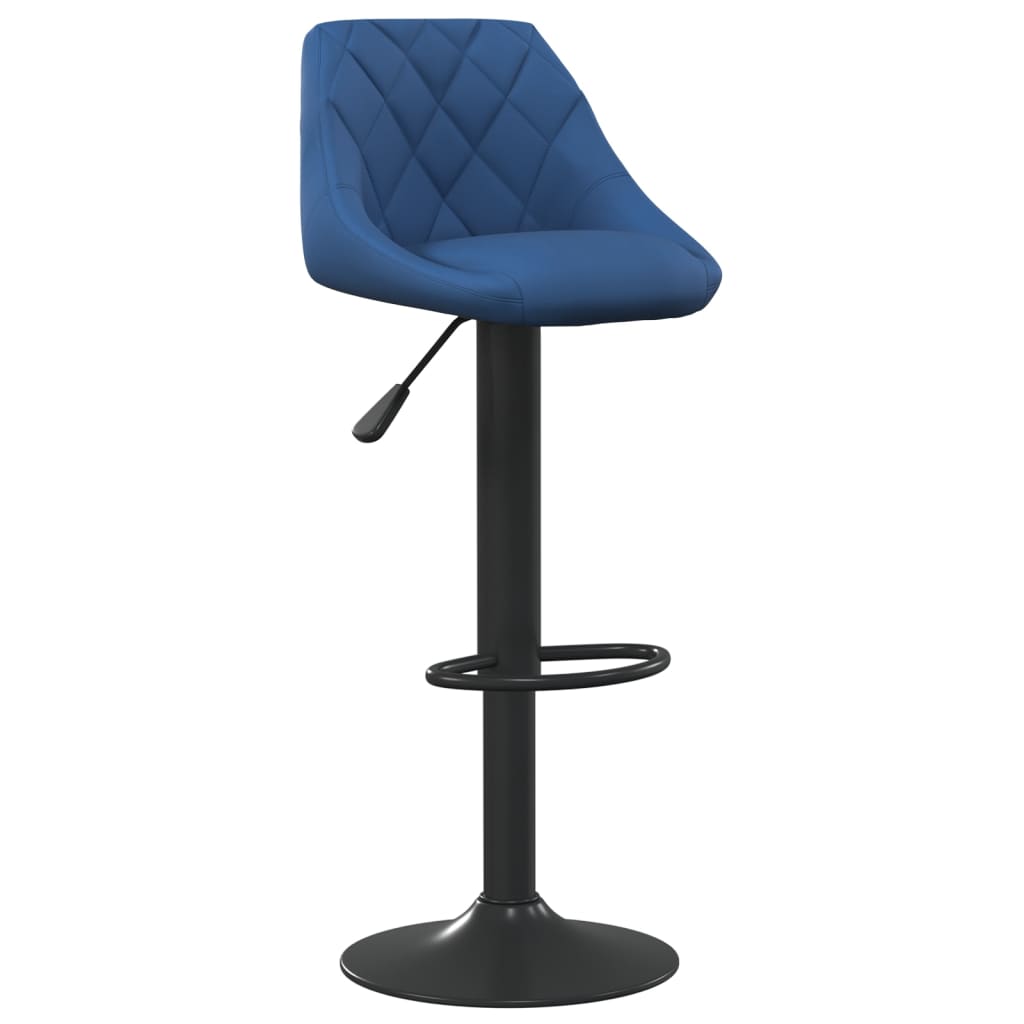 Tabourets de bar lot de 2 bleu velours - XIOS