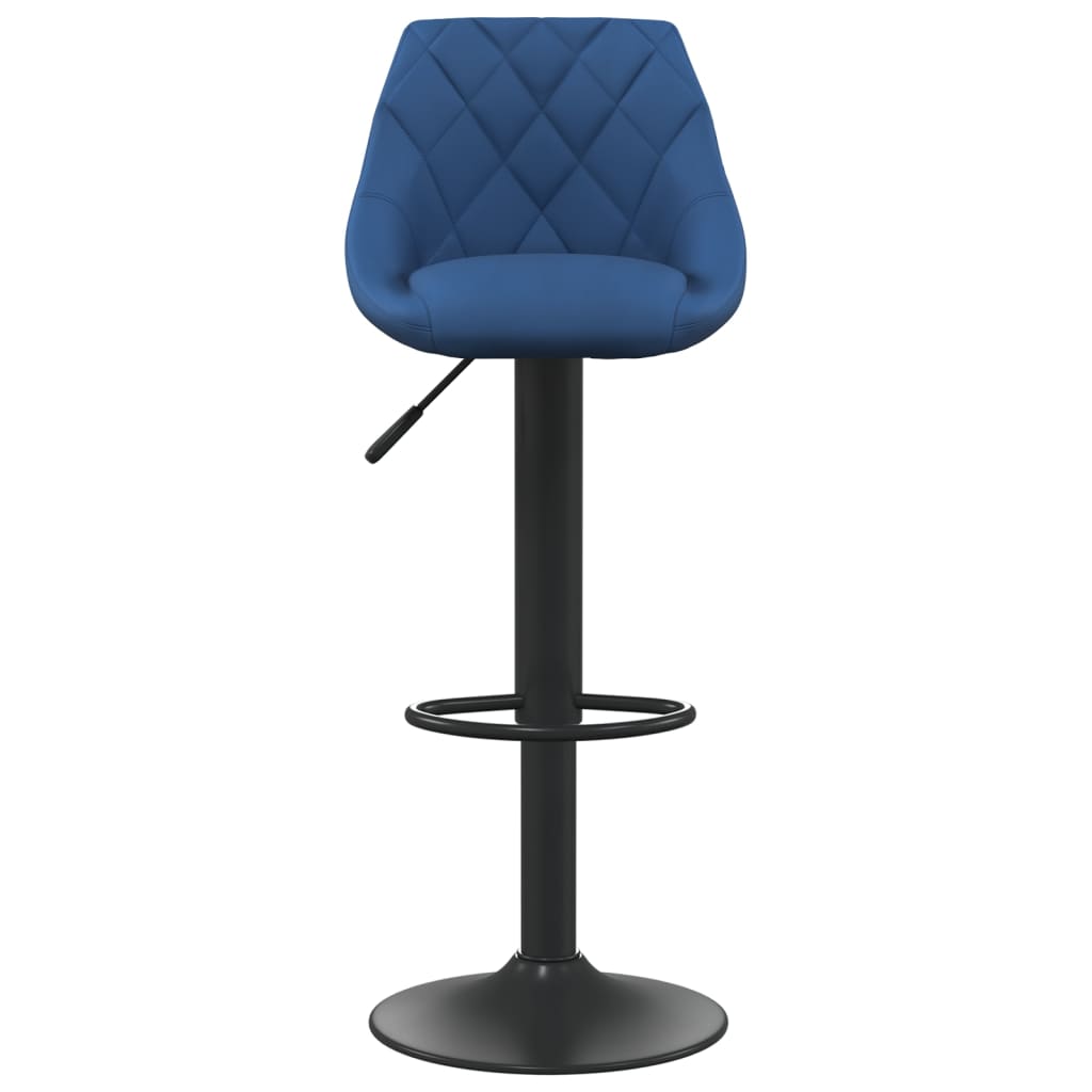 Tabourets de bar lot de 2 bleu velours - XIOS