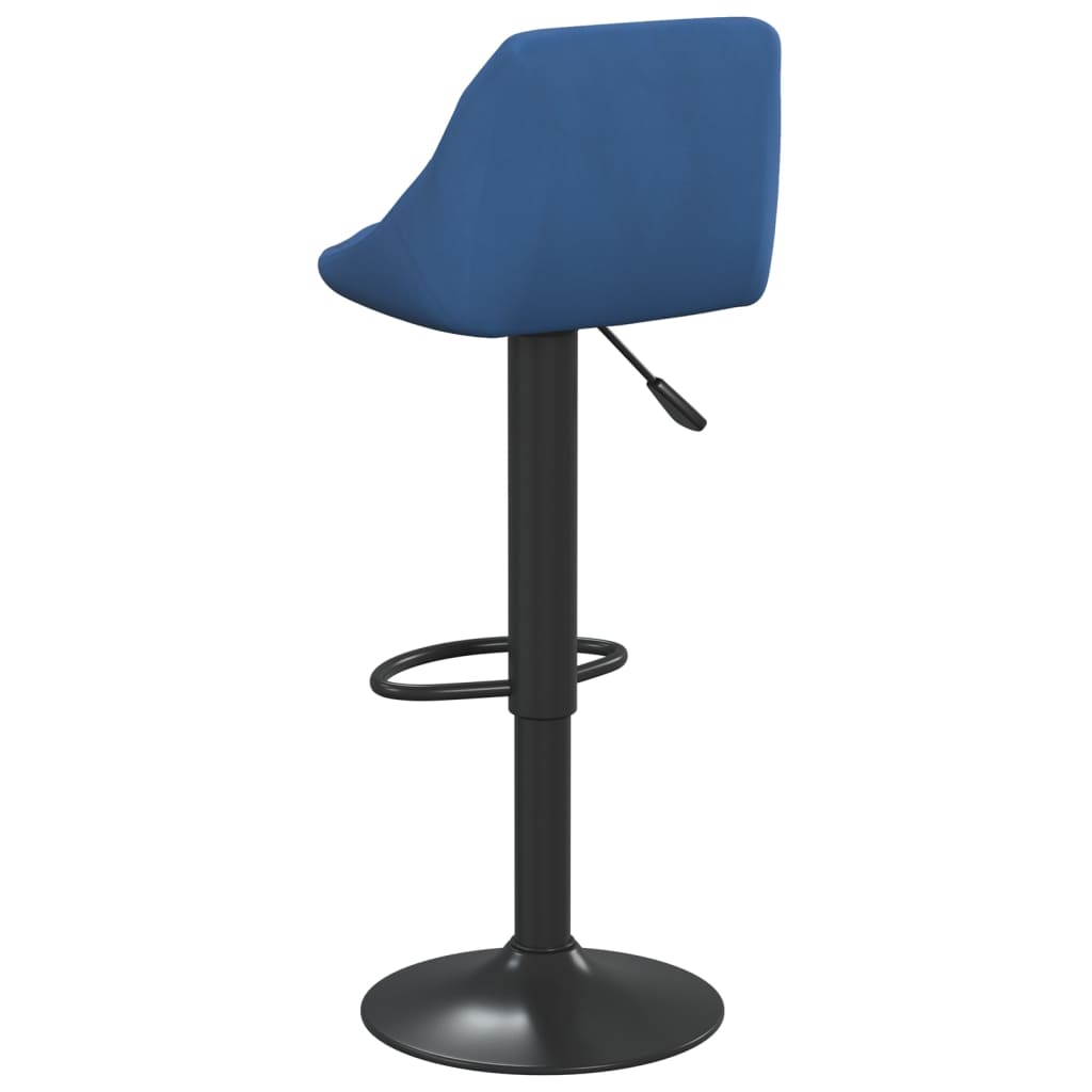 Tabourets de bar lot de 2 bleu velours - XIOS