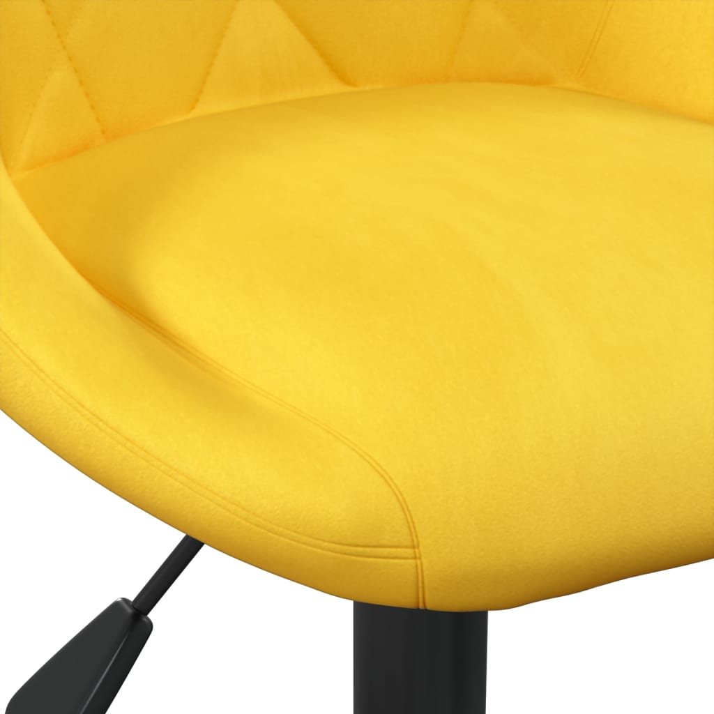 Tabourets de bar lot de 2 jaune moutarde velours - XIOS