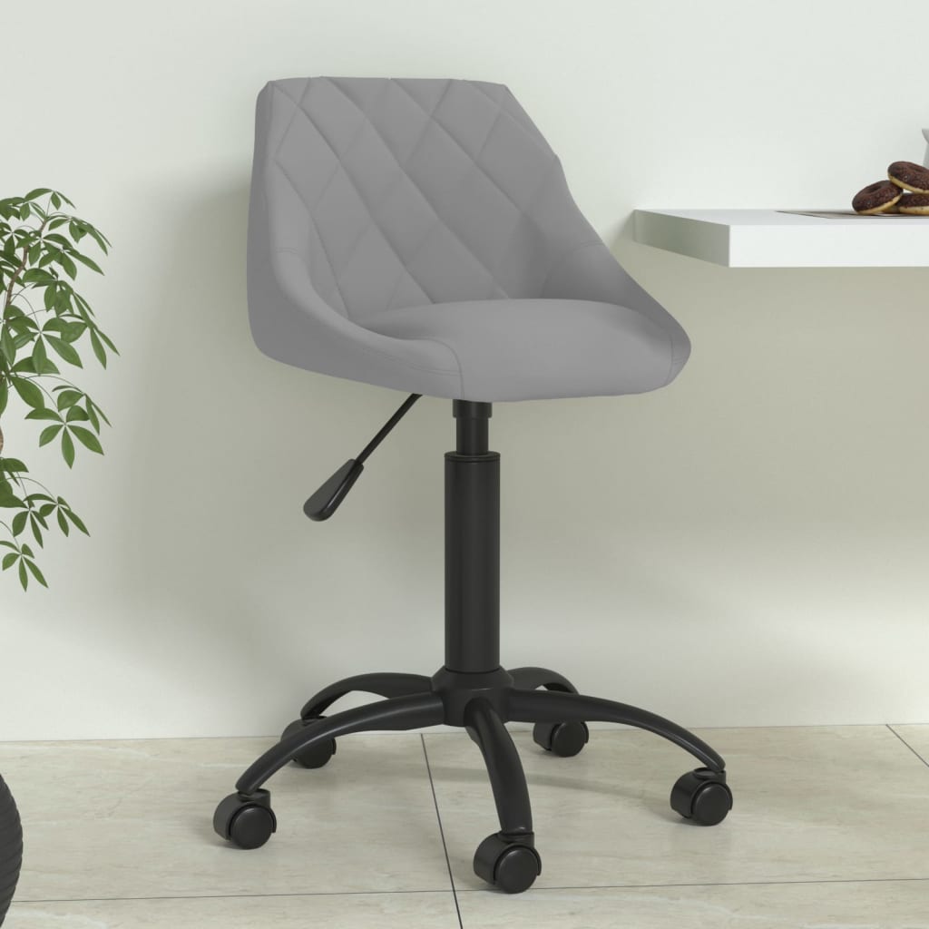Chaise de salle à manger Gris clair Velours - XIOS